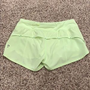 Ivivva neon yellow/green speedy short. sz girls 12